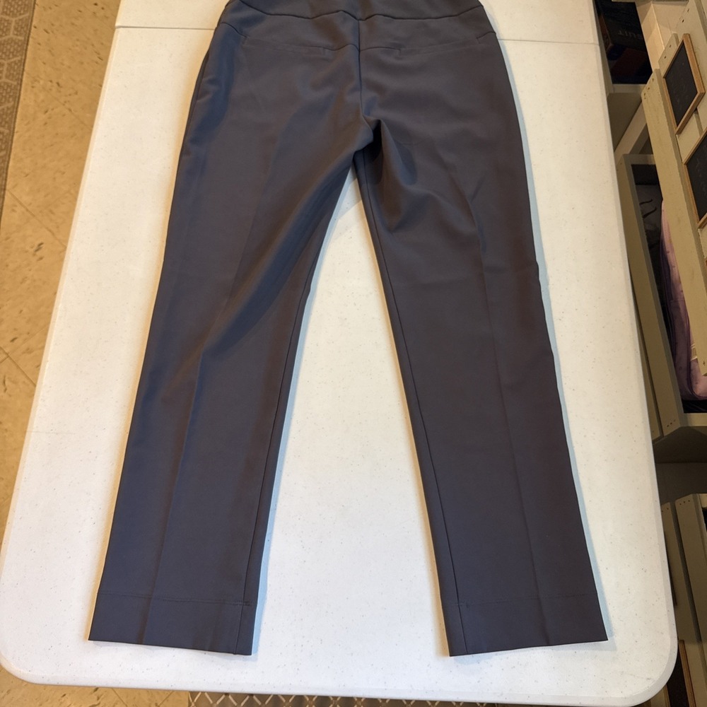 IBKUL 4 Way Stretch Pull on Ankle Pant Gray Size 6 Sun Protection Office Or Camp - Picture 9 of 11